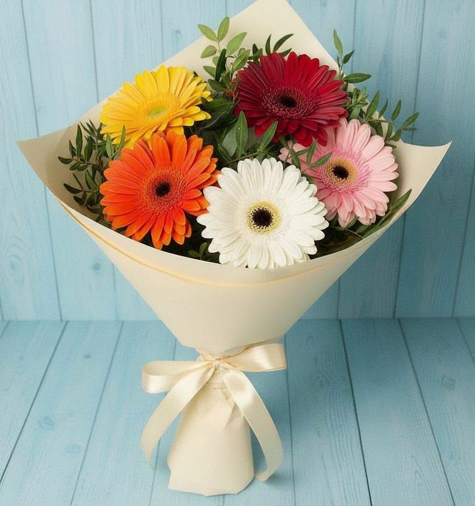 Букет цветов из: Герберы в Бытошь