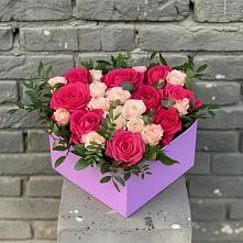 Цветочная композиция из Розы в коробке в Бытошь