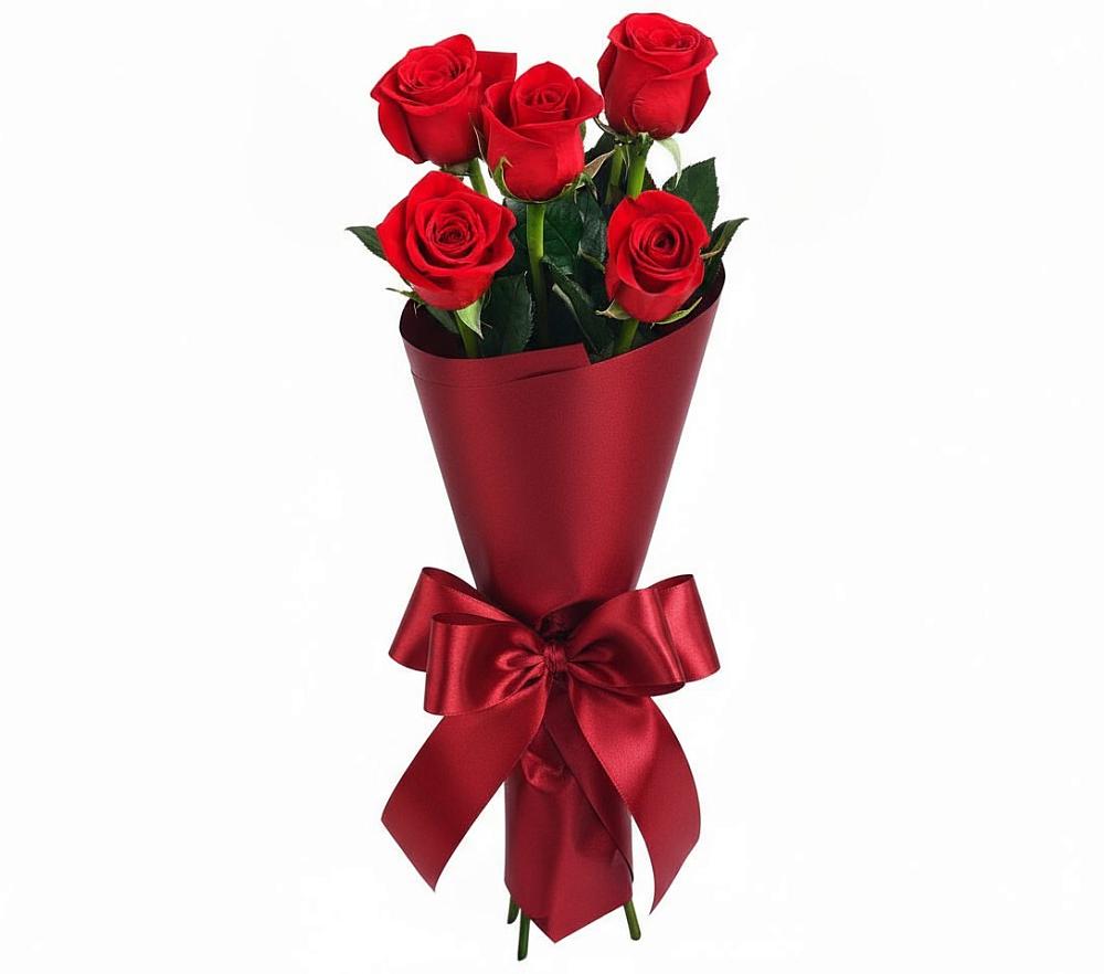 Букет 5 Красных роз Эдлесс Лав в Бытошь