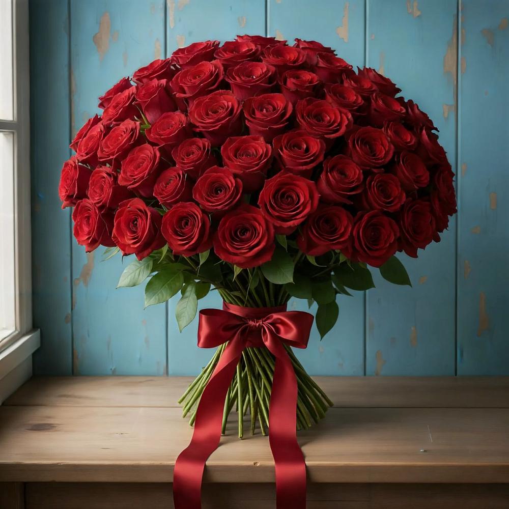 Букет Красные розы Блэк Меджик в Бытошь