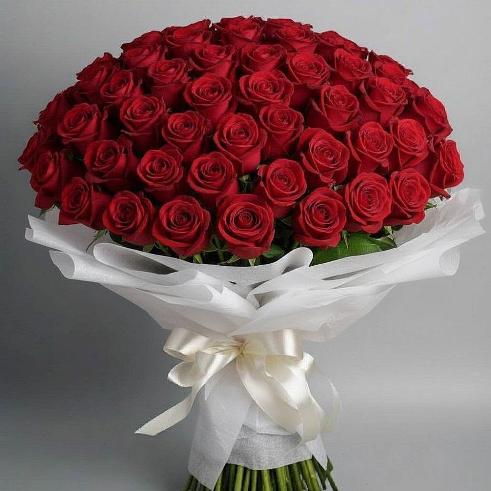 Букет 101 Красная роза Блэк Мэджик в Бытошь