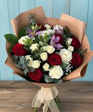 Букет цветов из:  Розы и Альстромерии #REPLACE_PRED# Бытошь