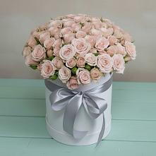 Цветочная композиция из Розы в шляпной коробке в Бытошь