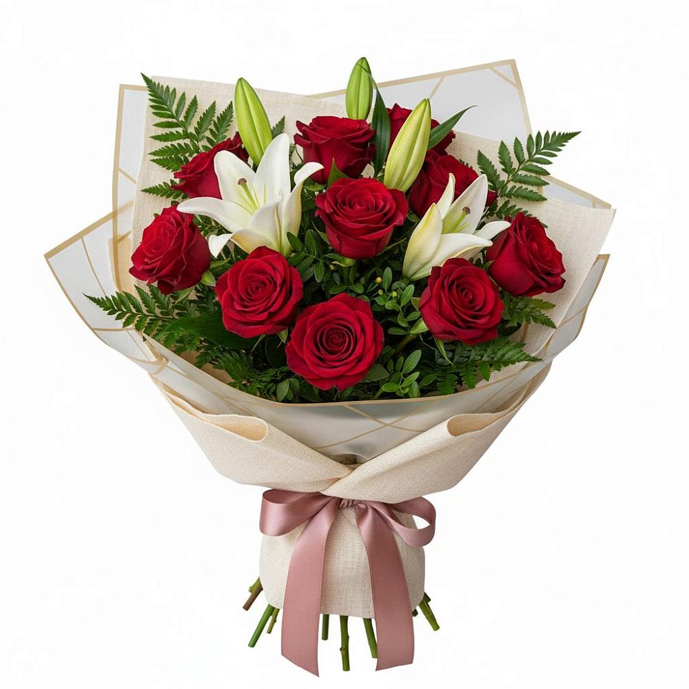 Букет цветов из: Лилии и Розы в Бытошь