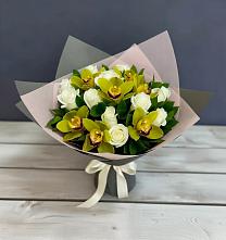 Букет цветов из:  Орхидеи и Розы в Бытошь