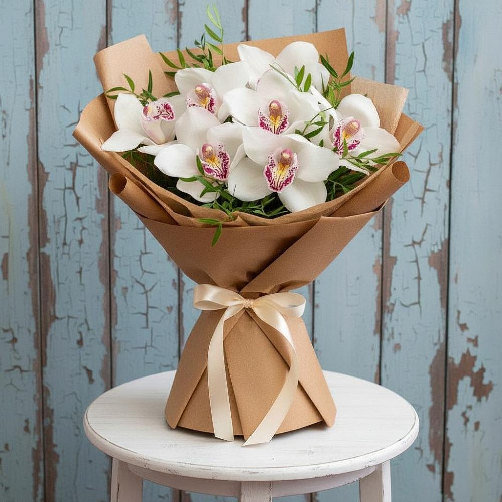 Букет цветов из: Орхидеи и Розы в Бытошь