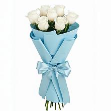 Букет 7 белых роз Проуд в Бытошь