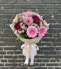 Букет цветов из:  Герберы и Хризантемы в Бытошь