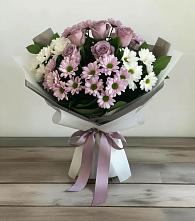Букет цветов из:  Хризантемы и Розы в Бытошь
