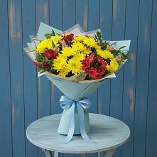 Букет цветов из:  Альстромерии и Хризантемы в Бытошь