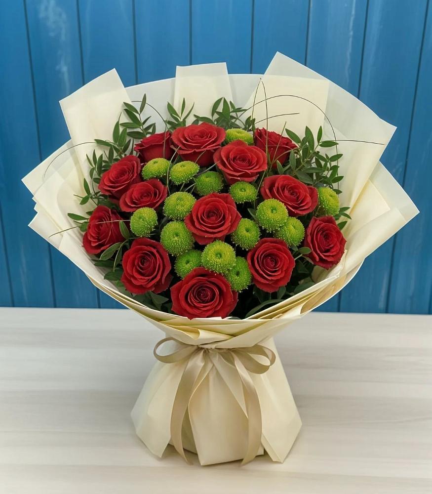 Букет цветов из: Розы и Хризантемы в Бытошь